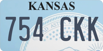 KS license plate 754CKK