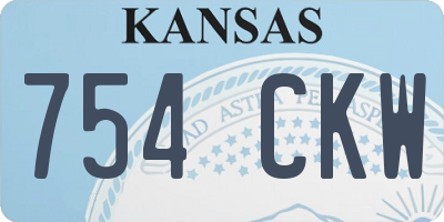 KS license plate 754CKW