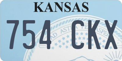 KS license plate 754CKX