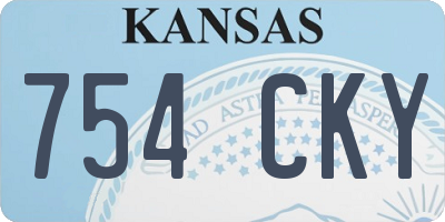 KS license plate 754CKY