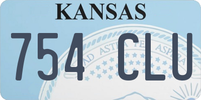 KS license plate 754CLU