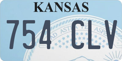 KS license plate 754CLV
