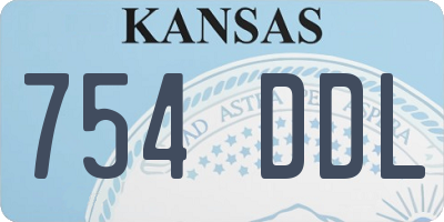 KS license plate 754DDL