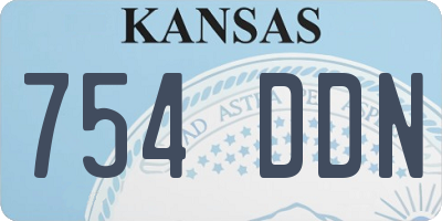 KS license plate 754DDN