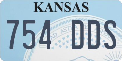KS license plate 754DDS