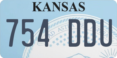 KS license plate 754DDU