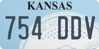 KS license plate 754DDV