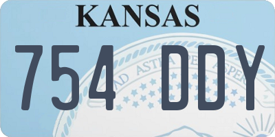 KS license plate 754DDY
