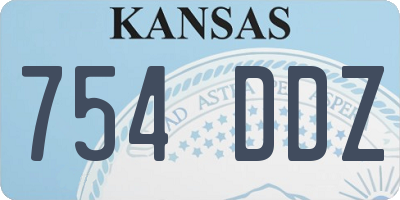 KS license plate 754DDZ