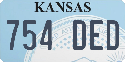 KS license plate 754DED