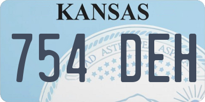 KS license plate 754DEH