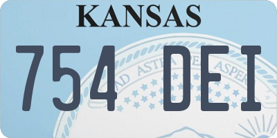 KS license plate 754DEI