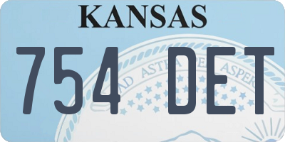 KS license plate 754DET