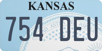 KS license plate 754DEU