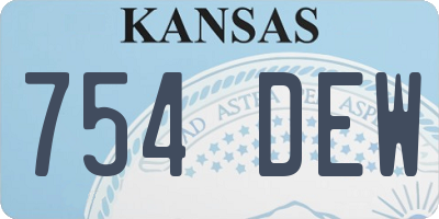 KS license plate 754DEW