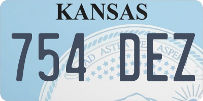 KS license plate 754DEZ