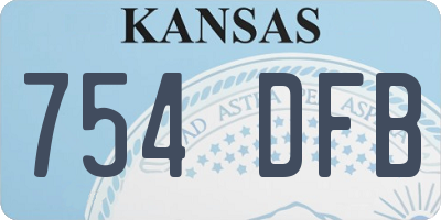KS license plate 754DFB