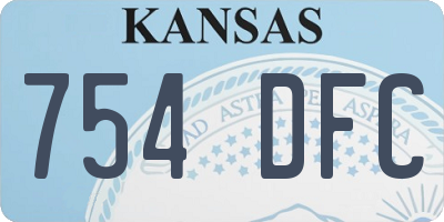 KS license plate 754DFC