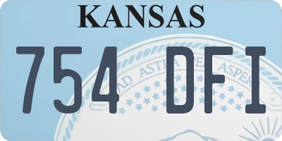 KS license plate 754DFI