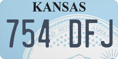 KS license plate 754DFJ