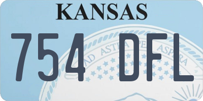 KS license plate 754DFL