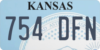 KS license plate 754DFN