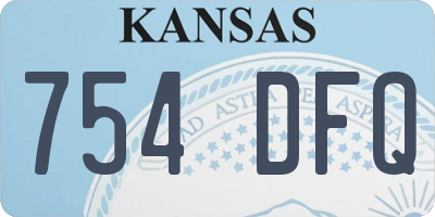 KS license plate 754DFQ