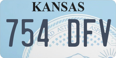 KS license plate 754DFV