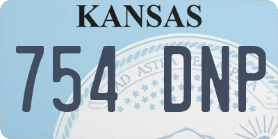 KS license plate 754DNP