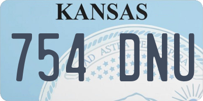KS license plate 754DNU