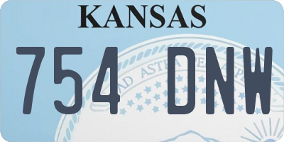 KS license plate 754DNW