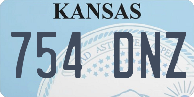 KS license plate 754DNZ