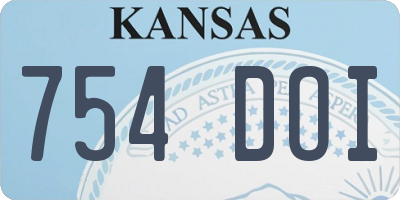 KS license plate 754DOI