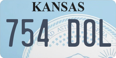KS license plate 754DOL