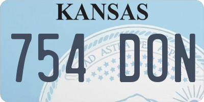 KS license plate 754DON