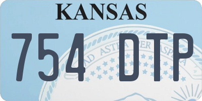 KS license plate 754DTP