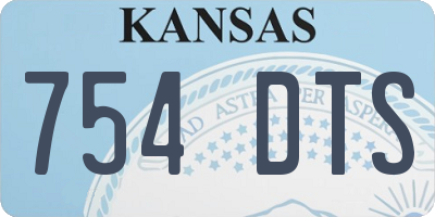 KS license plate 754DTS