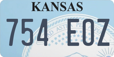 KS license plate 754EOZ