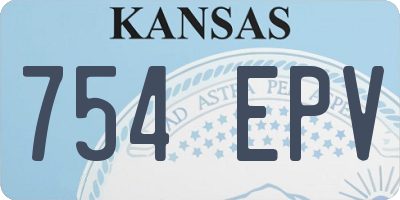KS license plate 754EPV