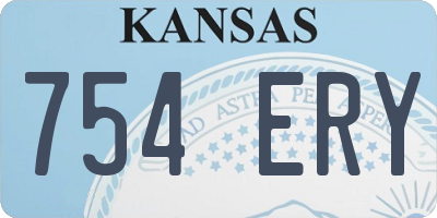 KS license plate 754ERY