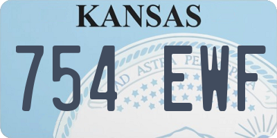 KS license plate 754EWF