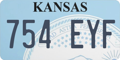 KS license plate 754EYF
