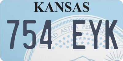 KS license plate 754EYK