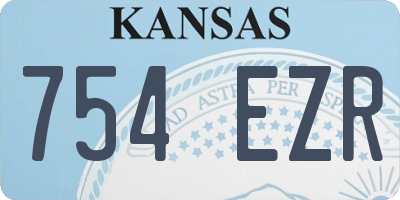 KS license plate 754EZR