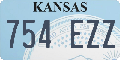 KS license plate 754EZZ