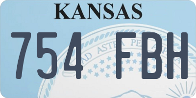 KS license plate 754FBH