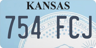 KS license plate 754FCJ