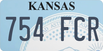 KS license plate 754FCR