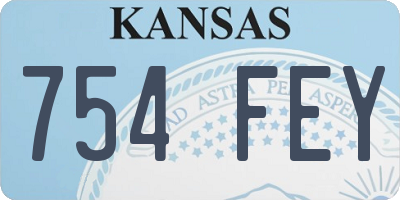 KS license plate 754FEY