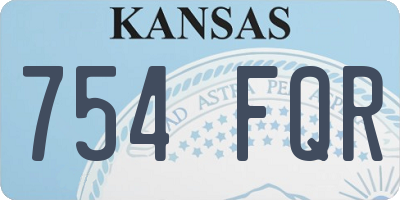 KS license plate 754FQR